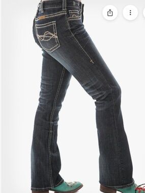 Cowgirl Tuff Women's Bootcut Jeans - No limits Dark Wash Size 30